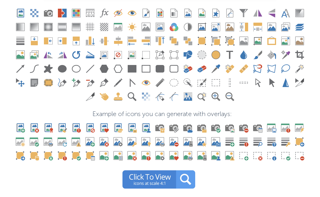 Imaging icons preview