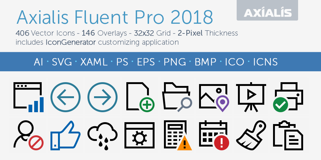 Fluent Pro icons preview