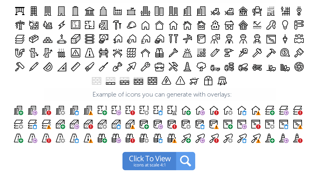 Construction icons preview