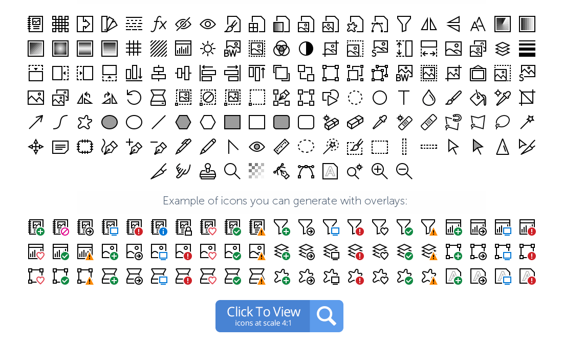 Imaging icons preview