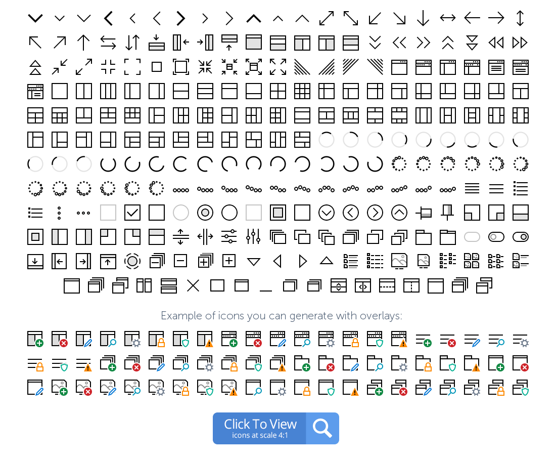 Interface icons preview
