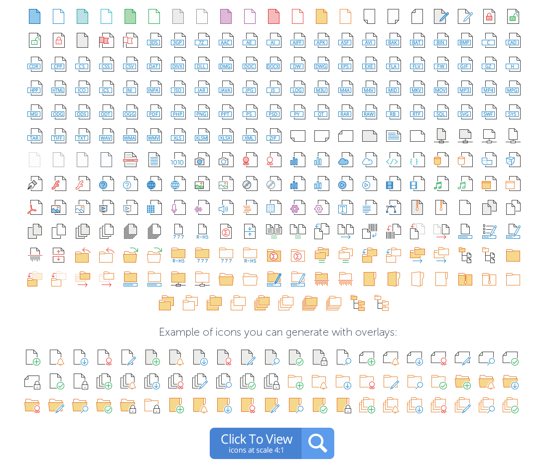 Documents icons preview