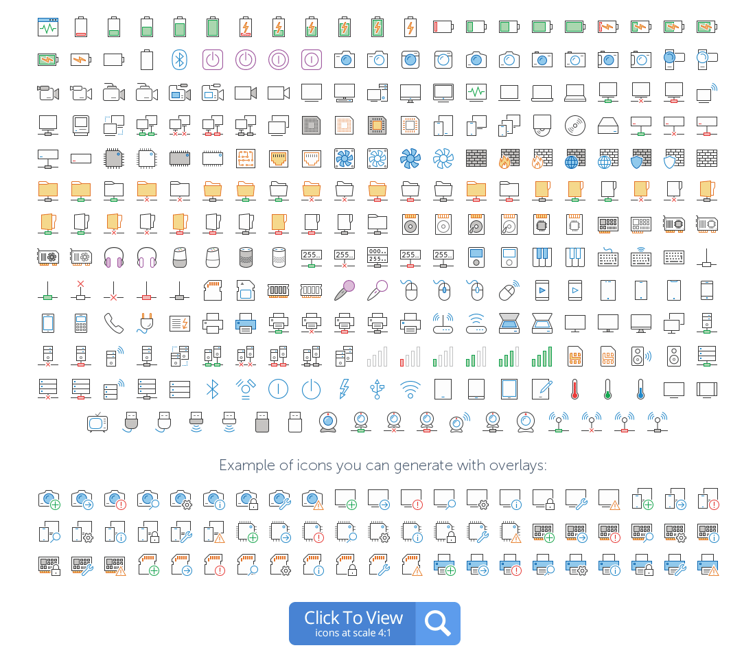 Hardware icons preview