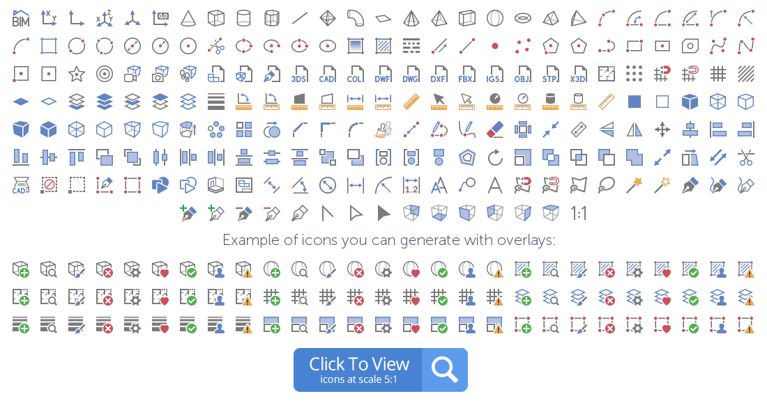 CAD icons preview
