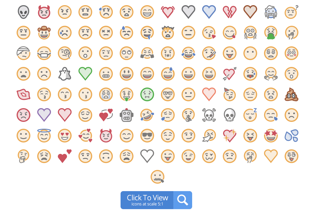 Emoji icons preview